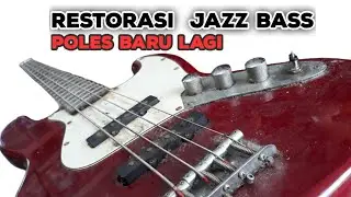 restorasi gitar bass | fender jazz bass squier | polish guitar body @showangitars