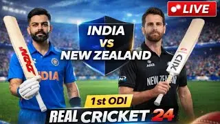 India vs New Zealand 1st ODI 2026 LIVE | Real Cricket 24 Full Match Gameplay