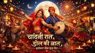 Chandni Raat Dhol Ki Baat | Energetic Indian Folk Dance Song | New Hindi Dance Anthem 2025