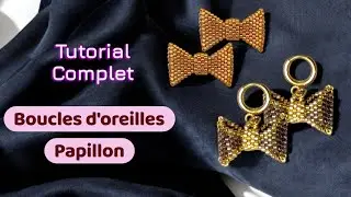 Tuto Complet Facile 💎 Boucles d'Oreilles Papillon 🦋 en Perles Miyuki | Technique Brick Stitch 