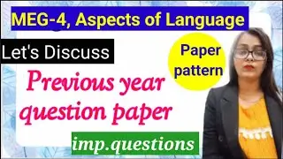 MEG-4, Previous year question paper by success maker..important questions