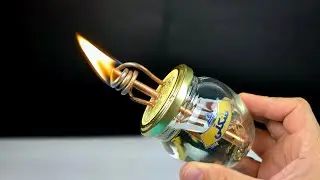 DIY Alcohol Lamp with Copper Pipe & Glass Jar | ASMR Satisfying Sounds
