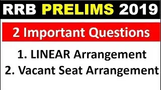 2 Important Questions - LINEAR Arrangement , Vacant Seat Arrangement #PuzzleMaster