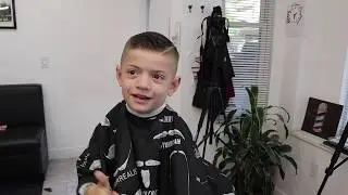 Step by Step Tutorial: Hard part combover little boys haircut with the line