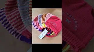 Милая шапочка для новорожденного, связанная на вязальной машине #вязанаямашина #сделайсам #шорты
