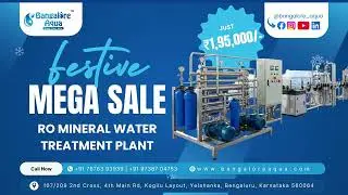 Mineral Water Treatment Plant at ₹1,95,000 | Special Dussehra & Diwali Offer | Bangalore Aqua