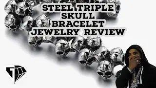 Amazon Triple Skull Gothic Biker Bracelet Jewelry Review