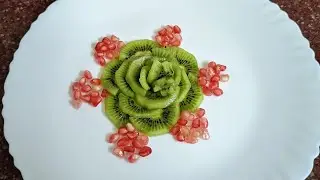 Kiwi fruit carving art/Food decoration ideas/Art in vegetable/carving/kiwi flower idea/Nathis Home