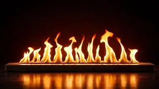 Silent Modern Fireplace Ambience &ndash; 8 Hours &ndash; Cozy 4K TV Visual