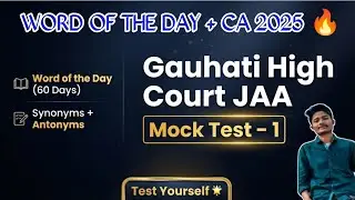  JAA 367 Mock Test 1 | Word of the Day | Synonyms + Current Affairs 2025 |High Court Exam 2025