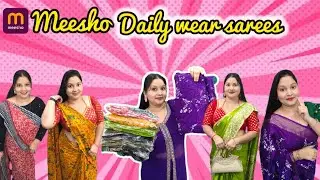 Meesho Dailywear Sarees Under 500/-😍#meesho #saree #meeshofinds