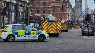Emergency services rush to fire in Leeds city centre