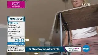Origami Rolling Craft Cart with Workstation