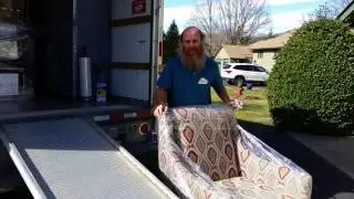 Asheville Local Movers Shrink Wrap Load and Unload Furniture Moving Trucks for Long Distance Moves