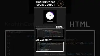 Circular Progress Bar Animation |HTML CSS JS || #shorts #htmlcss #coding