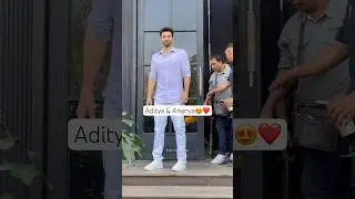 Aditya Roy Kapur & Ananya Panday spotted twinning on set. #shorts