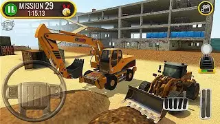 Direksiyonlu Kep&ccedil;e & Kamyon S&uuml;rme Oyunu || Construction Site Truck Driver #4 - Android Gameplay