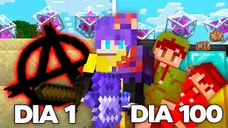 SOBREVIVI 100 DIAS EM UM SERVIDOR AN&Aacute;RQUICO DE MINECRAFT