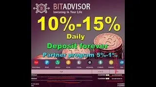 NEW INVESTMENT BITADVISOR PROJECT! OPENED 02.04.2018!!!minimum invest 0.001btc