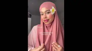 Khimar with flower clip tut 🌺#abaya #modesty #hijabtutorial #modeststyle #hijabi #tutorialhijab