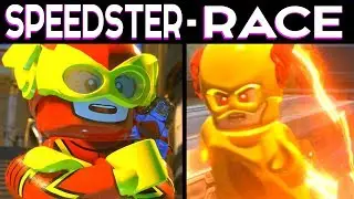 Reverse Flash & The Flash RACE Vs Johnny Quick - Epic Speedster Race Battle LEGO DC Super Villians