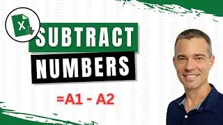 How to Subtract Numbers in Excel QUICKLY (Lesson #33 of 50)