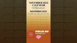 November 2025 Calendar Free Download #calendar #diyplanner #november2025