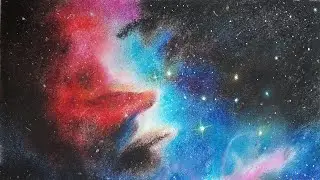 Painting a Galaxy with soft pastel