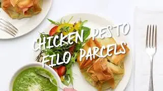 Flaky Chicken Pesto Filo Parcels Recipe