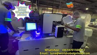 UV singlepass digital printer for plastic box from customer's factory #uvprinter #uvprintingmachine