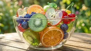 Making a Glass Fruit Salad | Oddly Satisfying Cooking 