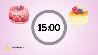 15 Minutes Countdown Timer For Kids With Cafe Music | Paris Dessert Classroom Countdown Timer
