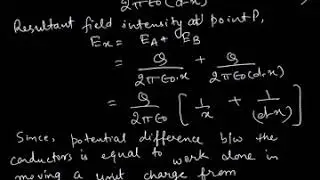 Capacitance of two parallel conductors