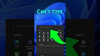 Fix Can't Type, Search Bar on Windows 11  #windows11tutorial  #windowstricks #search #fix #fixed