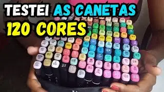 TESTEI as Canetas marcadores touch 120 cores MAIS VENDIDAS NO BRASIL