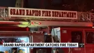 Grand Rapids apartment catches fire Saturday