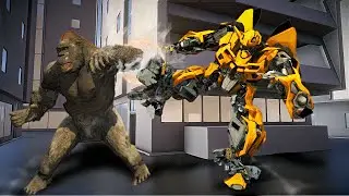 BUMBLEBEE (Transformers 7) VS Gorilla (Rise Of The Beast)- EPIC BATTLE