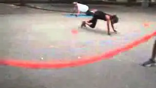Using Anaconda battle ropes with NYC Boot Camp