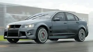 2009 Holden HSV W427 around the TopGear test track with wet lap Forza Motorsport 7