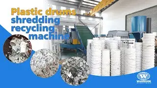 Waste Plastic Barrel/Barrel/Drum Shredder Blue Barrel Crusher Machine Plastic Crushing Machine
