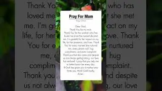 🙏✝️ #prayer #mom #mother #thankyoulord #jesuslovesyou #faith #guidance #jesus #shorts #god #parents