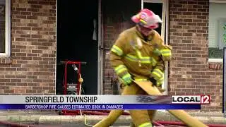 Barber shop damaged in fire in Springfield Township