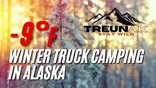 Winter truck camping and Rabbit hunting in Alaska at -9 degrees