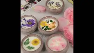 Hot Selling Handmade Soy Wax Dried Flowers Scented Candles with Ceramic Holder Gift Box Packing