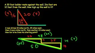 Real-Life Right Triangle Problems | Ladder and Distance