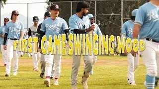 First Game Swining A Wood Bat in A long TIME!
