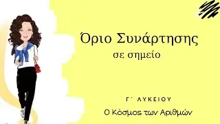 Όριο Συνάρτησης σε σημείο - Γ΄Λυκείου