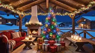 Cozy Winter Christmas Jazz 🎄 Smooth Fireplace Cabin Vibes