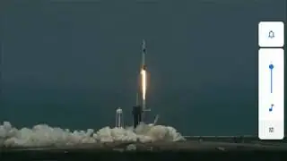 Crew Dragon: DEMO 2 first 5 minute   Запуск Крю Дрегон с людьми первые 5 минут