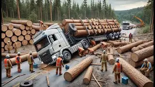 Extreme Dangerous Fast Huge Chainsaw Cutting Trees Machine - Monster Stump Destroyer Excavator #41